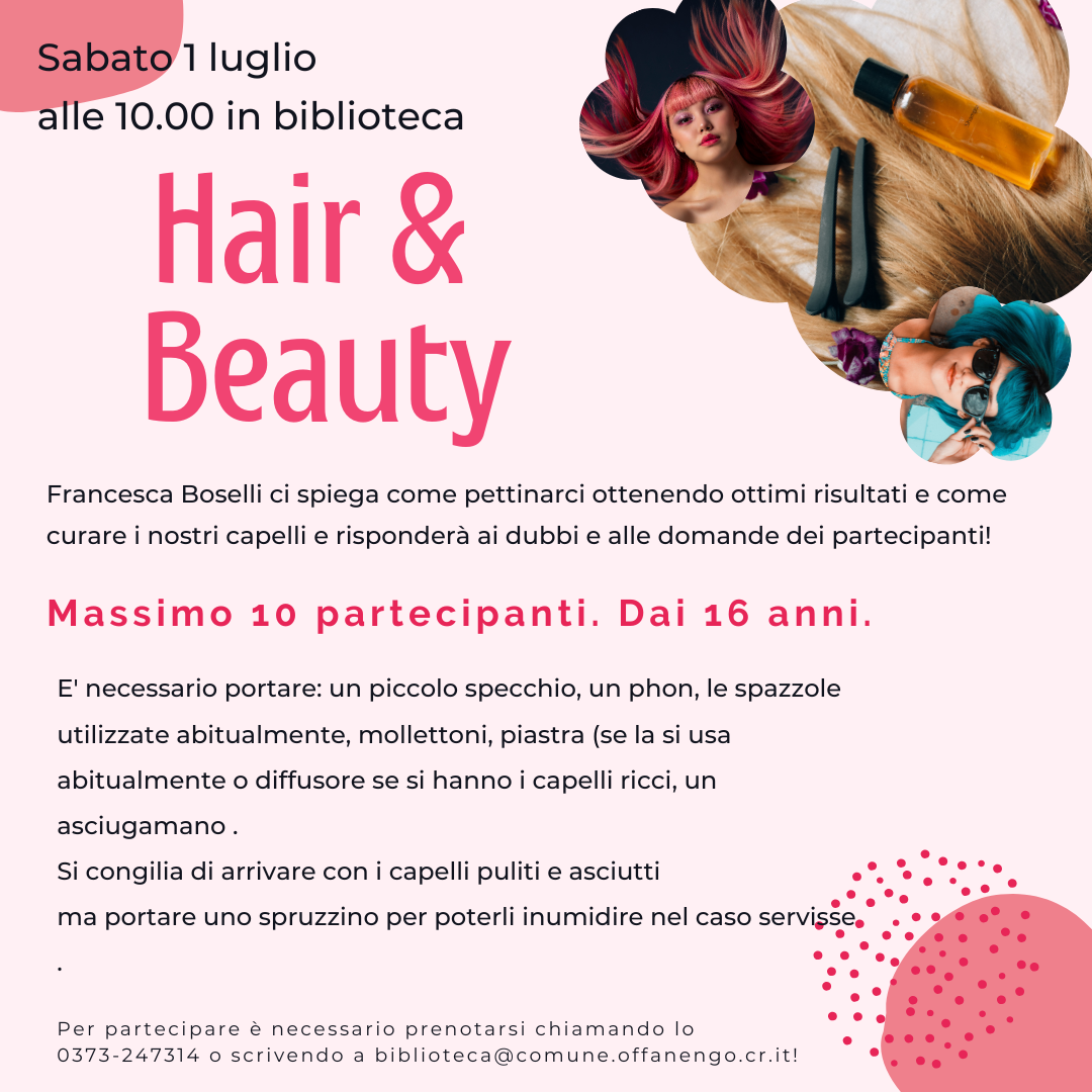 locandina del laboratorio hair & beauty